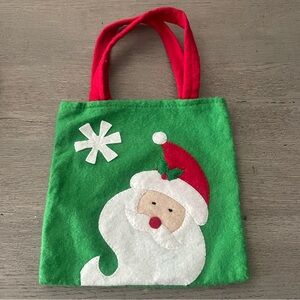 Festive Mini Santa Felt Reusable Gift Bag